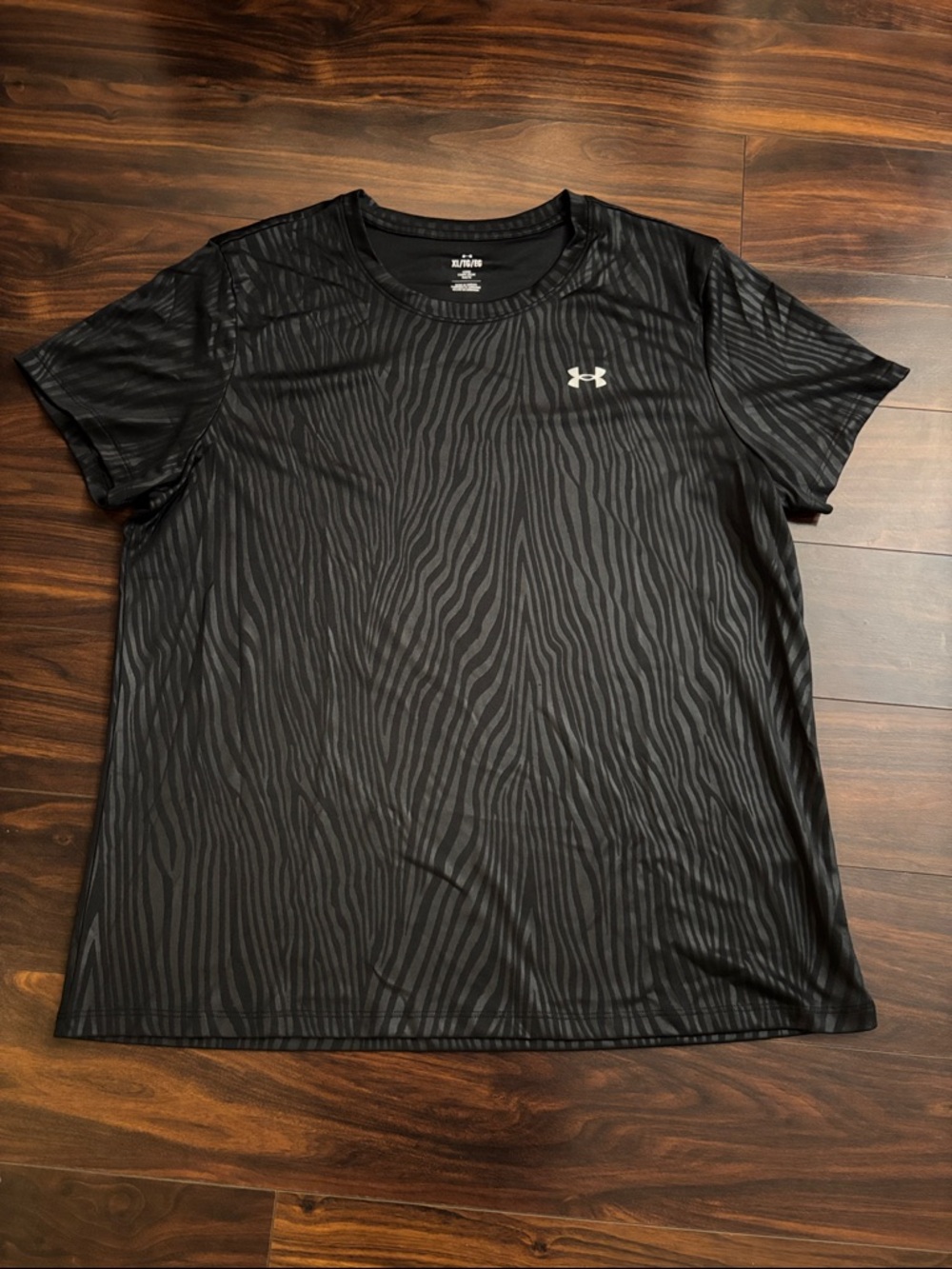 Under Armour Black Zebra-Print Short Sleeve Performance Tee
